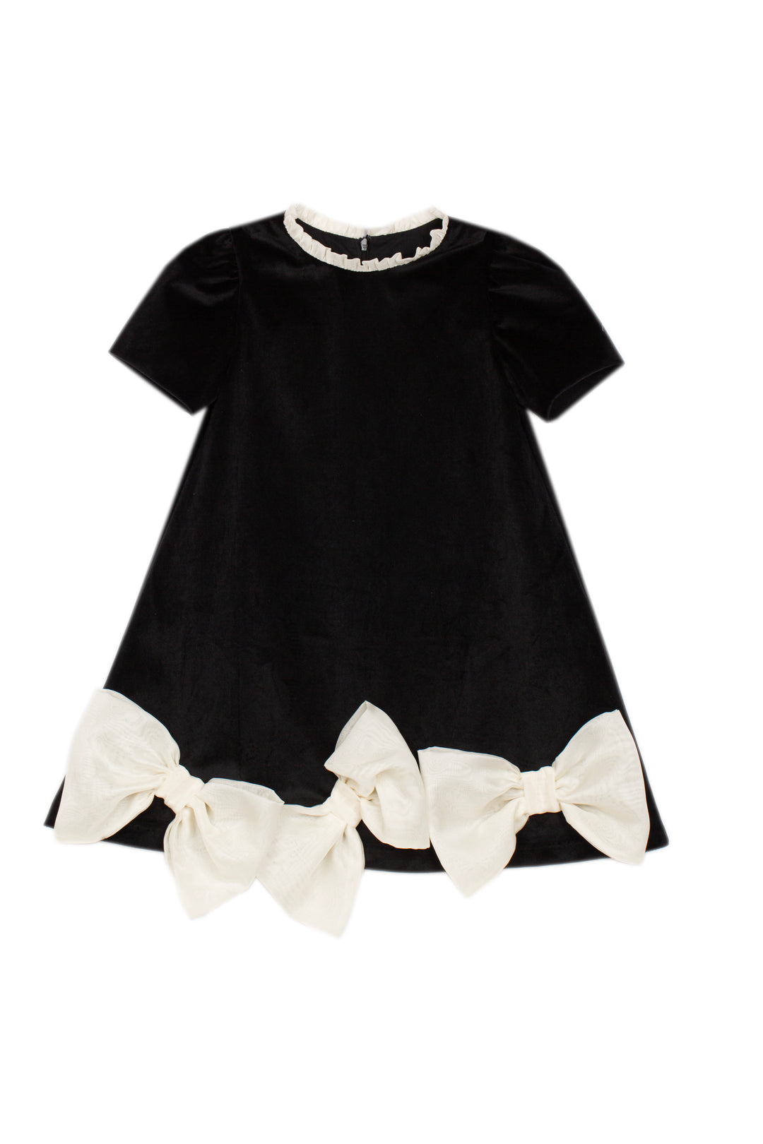 VET4333526 VESTIDO - KIDS GIRL PARTY BLACK & IVORY  - BLACK