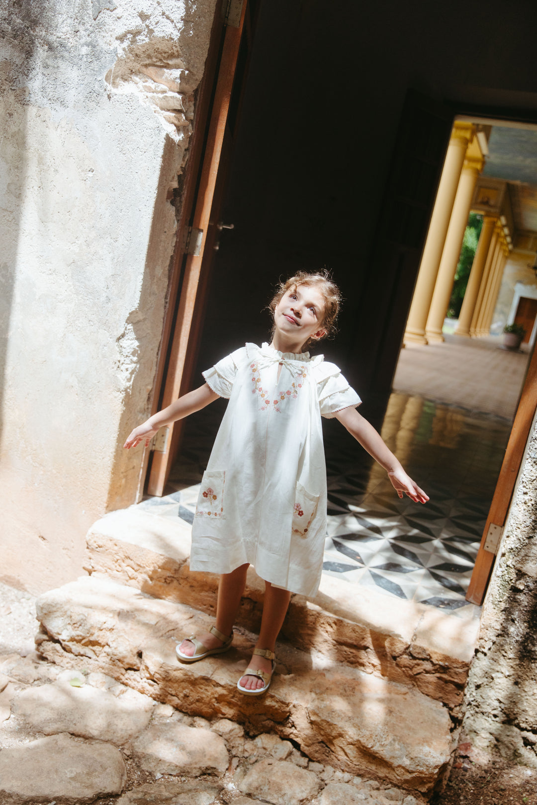 Linnea Dress in Antique White