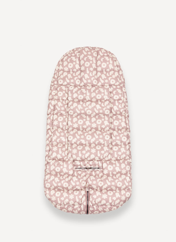 49000028R/4ZB QUILTED BABY SLEEPING BAG -  ROSE LETTERS/INCENSE