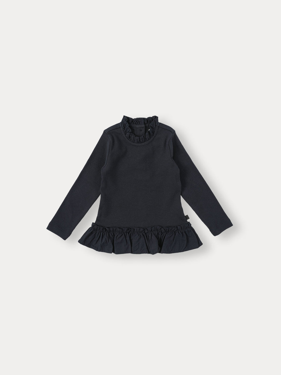 BABY)Pure Frill Long Sleeve-navy