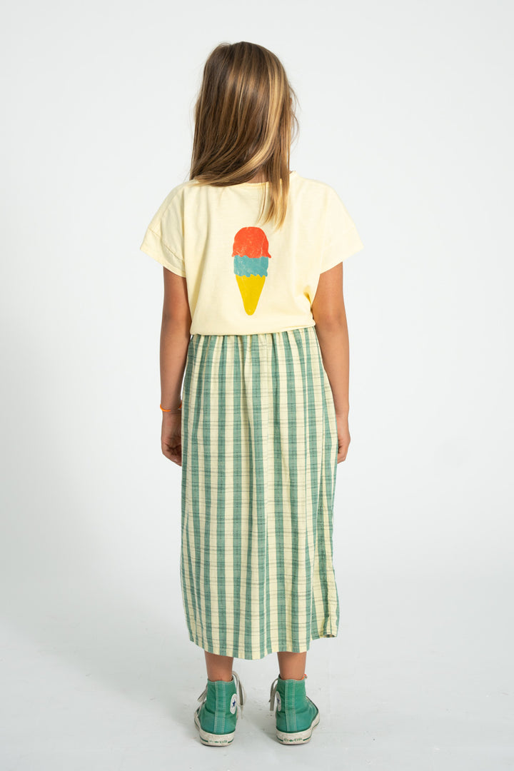 SS26.JRS2615-T'SHIRT - LIGHT YELLOW W/ "BEACH BAR" PRINT