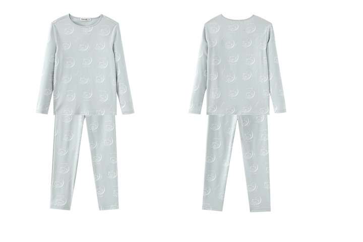 TEDDY PRINTED PAJAMA-LIGHT BLUE