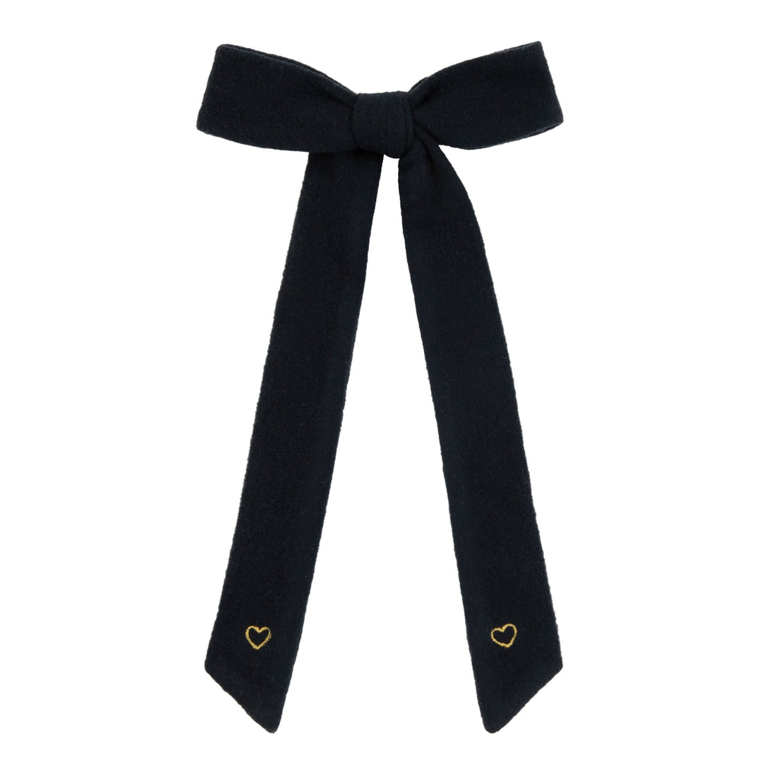 Le Enfant Little Heart Bows - Black