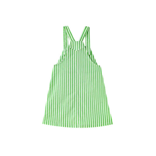 STRIPED JUMPER WITH CENTER POCKET-GREEN STRIPED