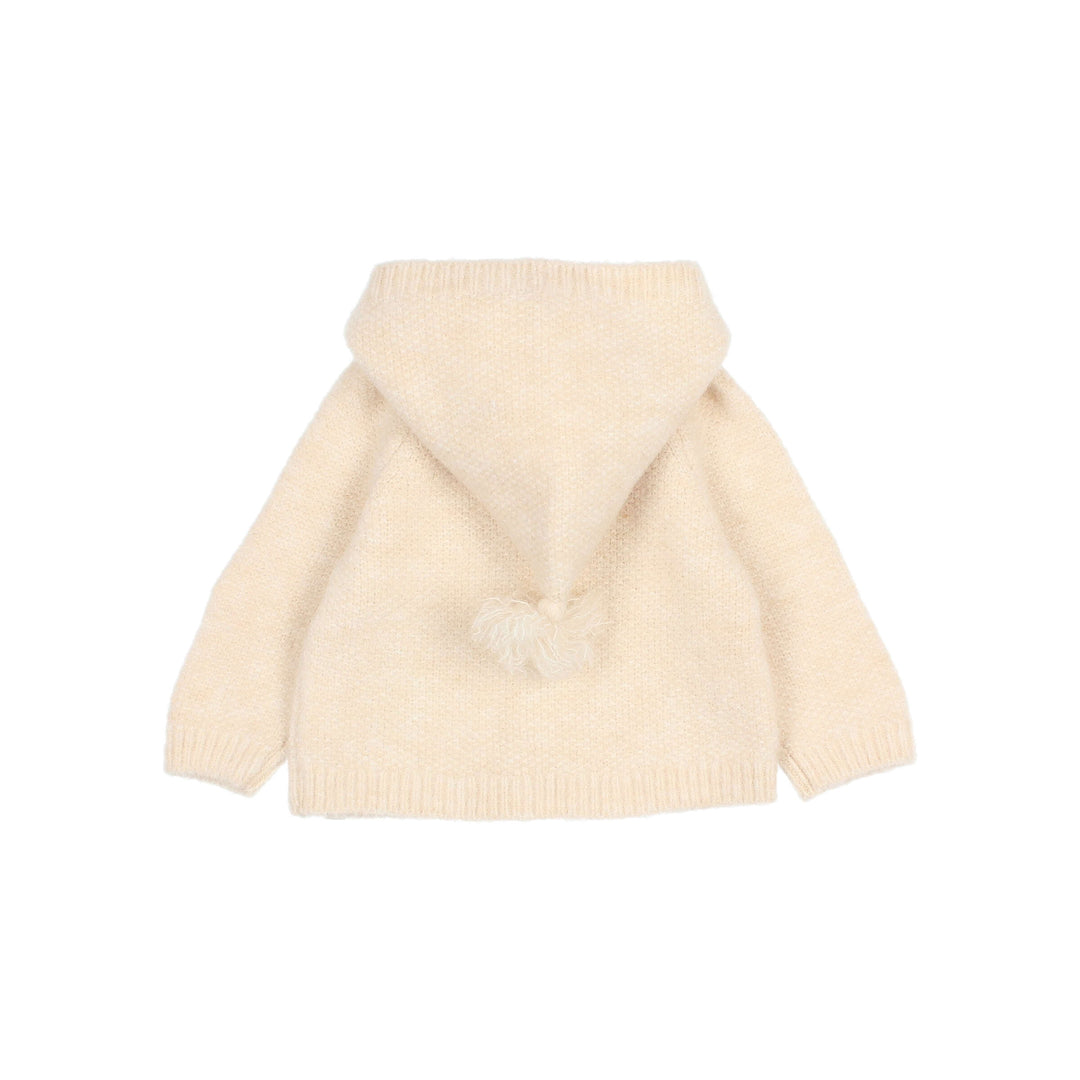 22 BB HOOD CARDIGAN - ECRU