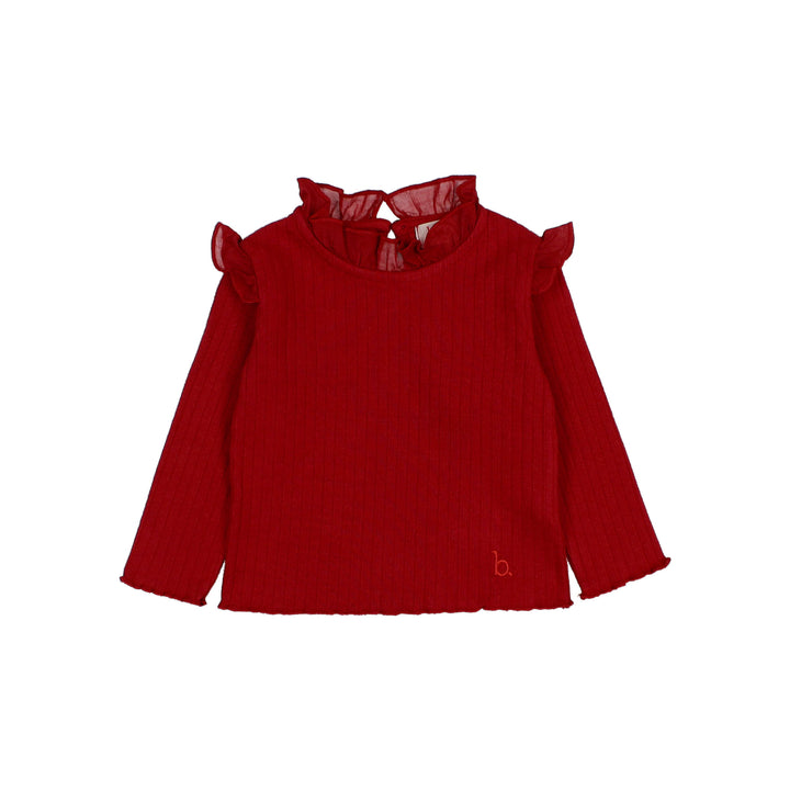 271 BB RUFFLE T-SHIRT - CHERRY