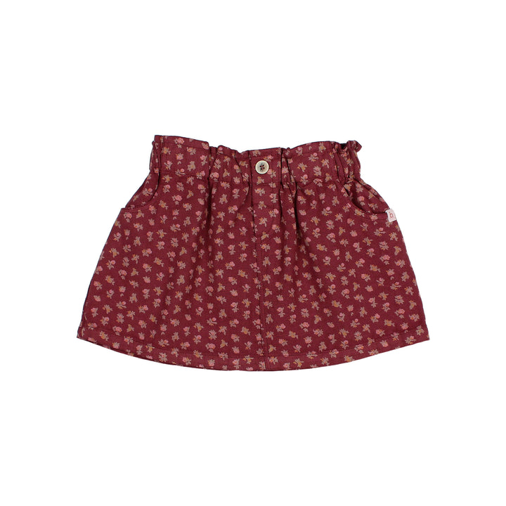 266 COTTAGE MIDI SKIRT - POMEGRANATE