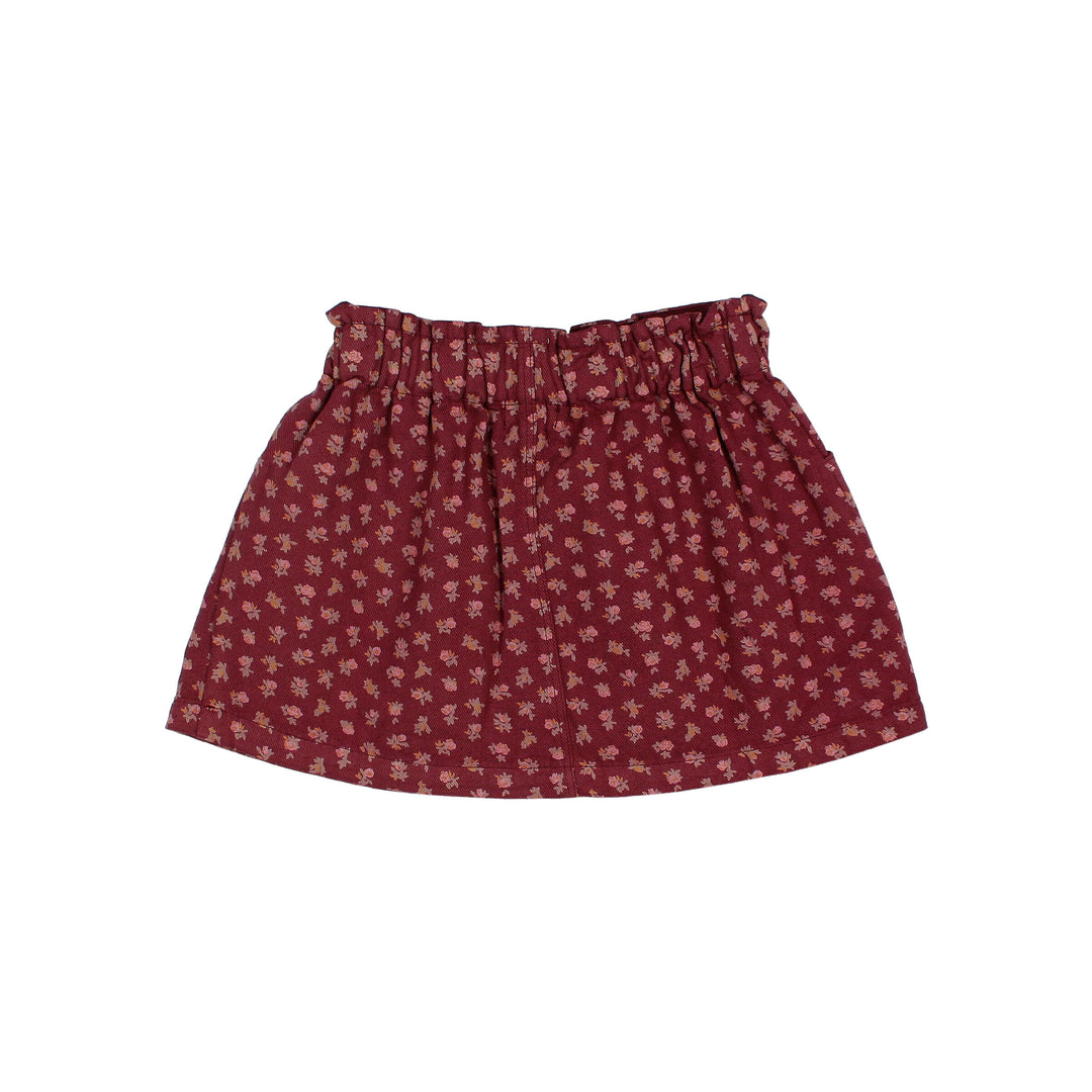 266 COTTAGE MIDI SKIRT - POMEGRANATE