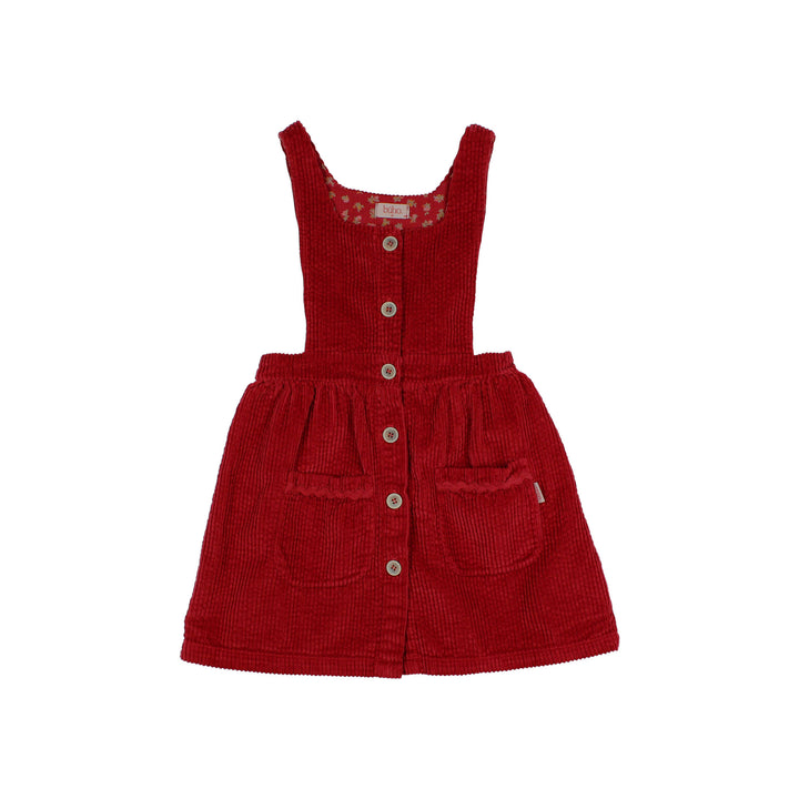 271 CORDUROY DRESS US - CHERRY