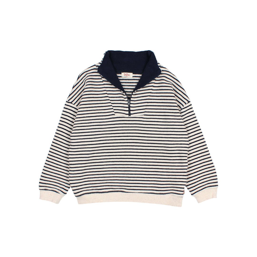 33 SOFT STRIPES SWEATSHIRT - NAVY
