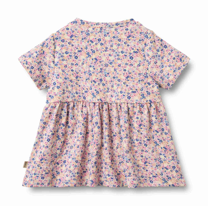 Jersey Dress Anna 5561-181  PINK BLUE FLOWERS