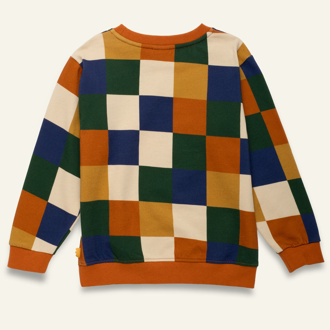 F26-K3101 FALL CHECKERED SWEATSHIRT - FALL CHECKER