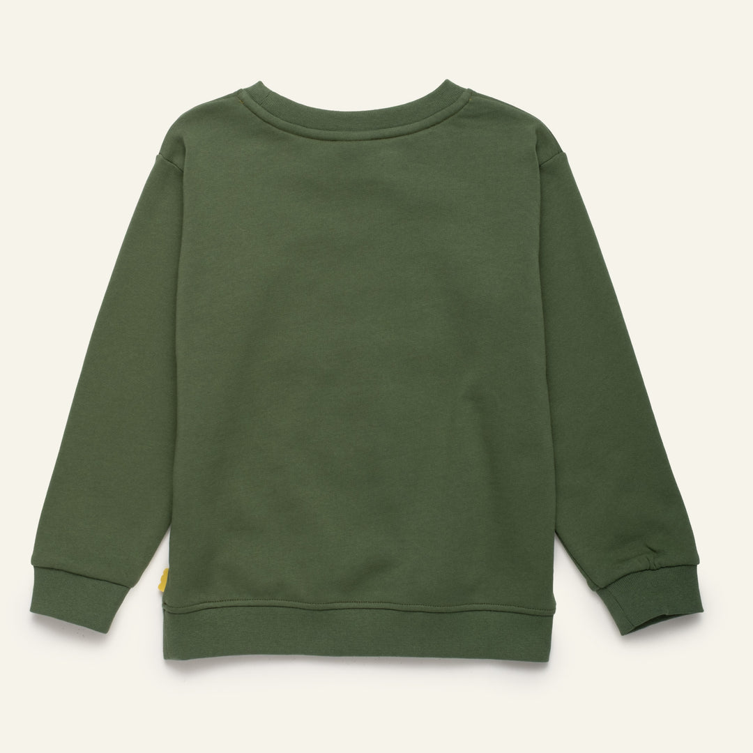 F26-K3101 LOCALLY GROWN SWEATSHIRT - GREEN PASTURES / CARROT