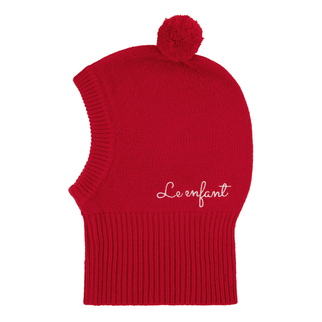 Le Enfant Little Knit Pull On Bonnet - Red
