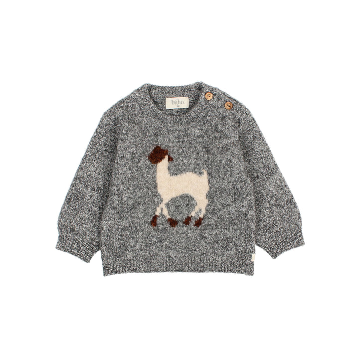 5901-BB LLAMA JUMPER-GREY MELANGE