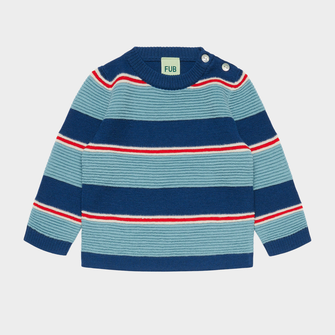5926 BABY OTTOMAN CREW - DEEP INDIGO/LIGHT TEAL