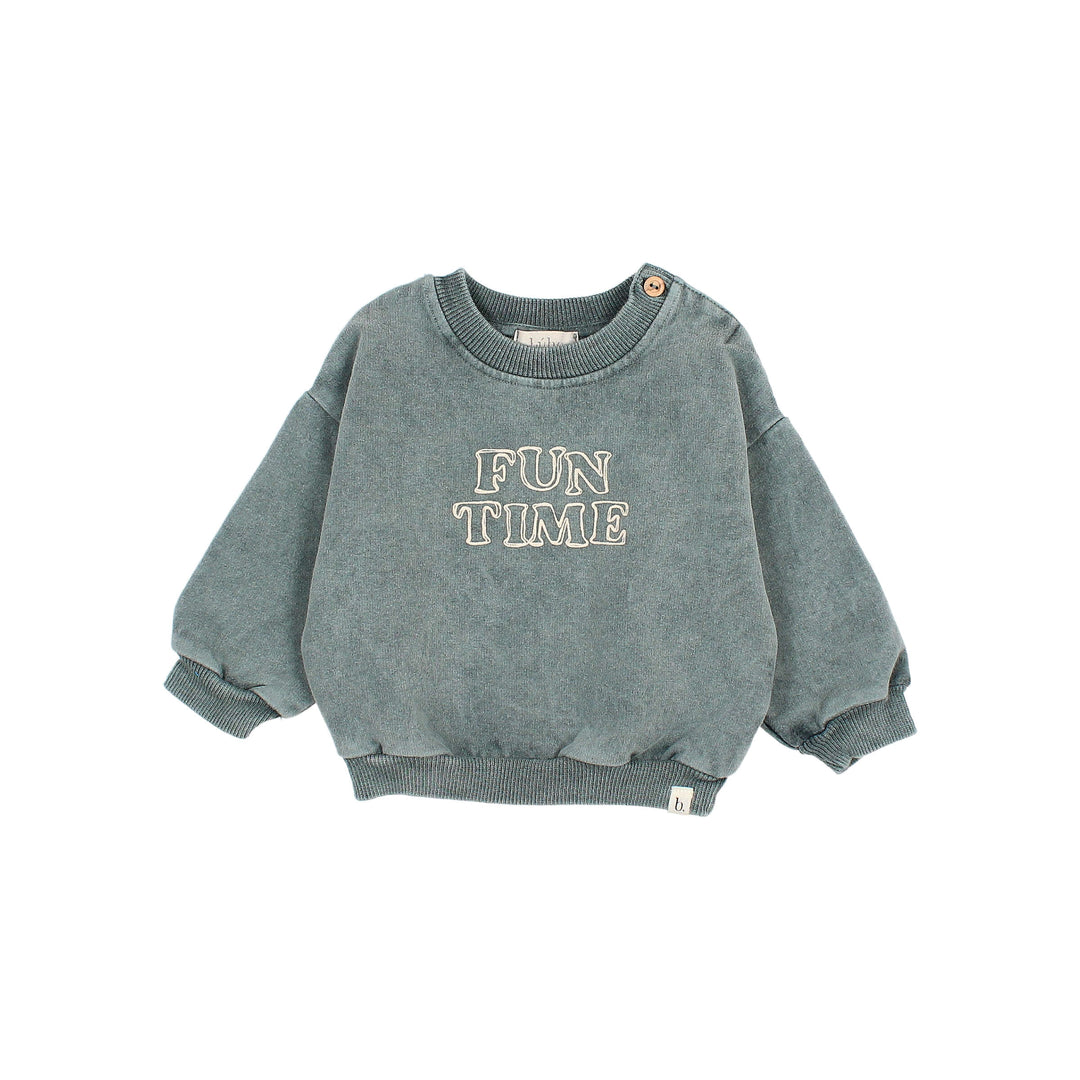5959-BB FUN SWEATSHIRT-SLATE GREEN