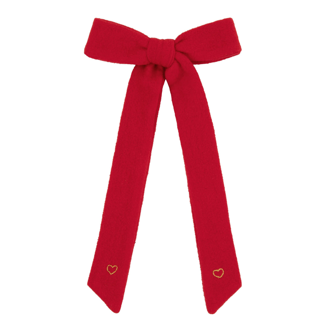 Le Enfant Little Heart Bows - Red