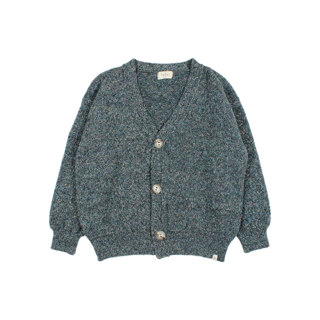 6005-MELANGE CARDIGAN-ALPINE GREEN