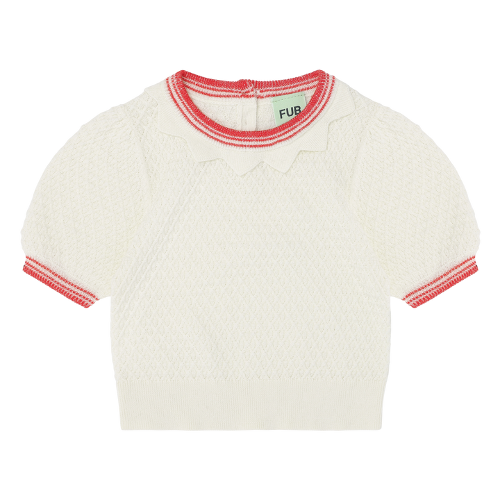 6126 SS BABY WAFFLE TEE ECRU