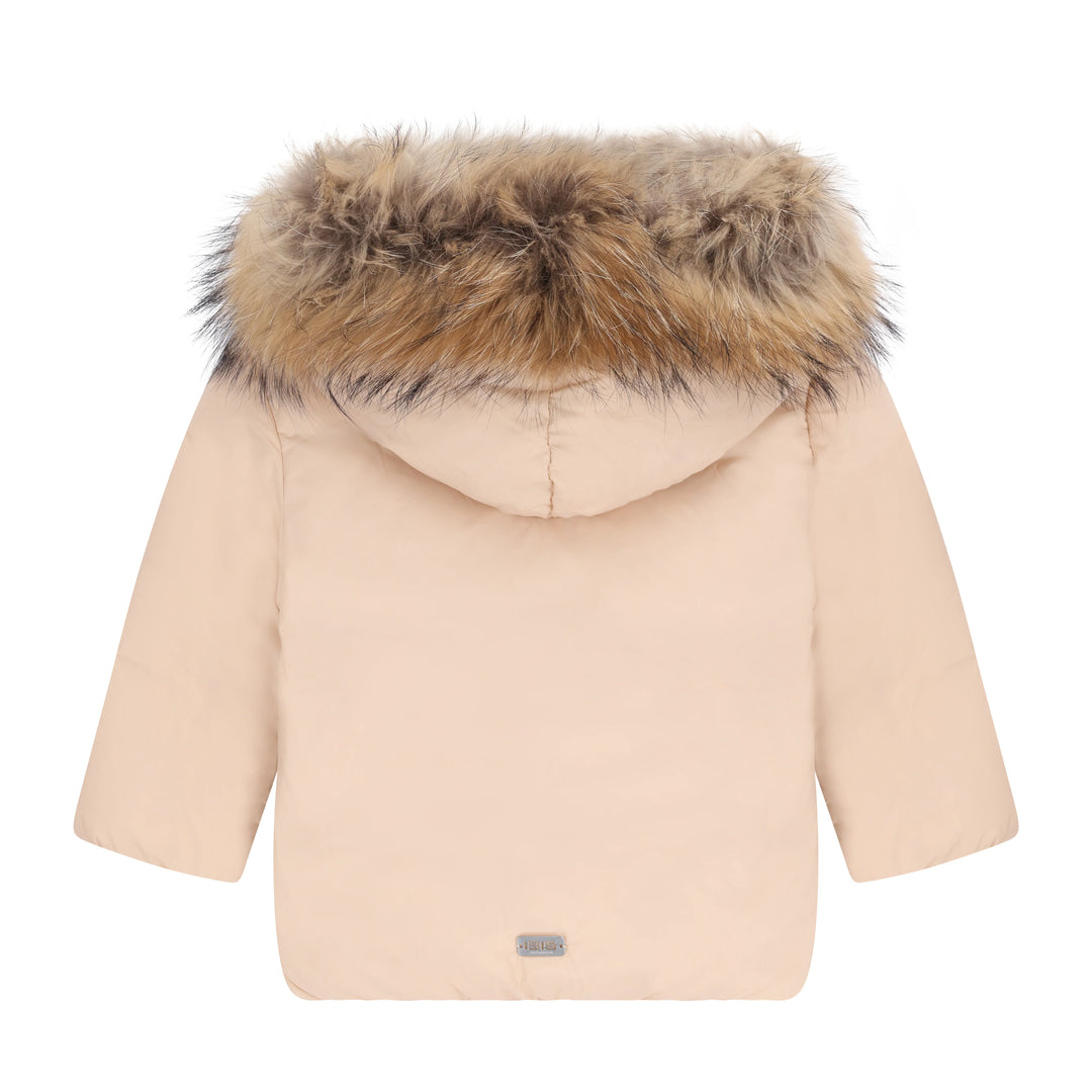 615A Allegory-Baby Pink Diagonal Closure Baby Coat