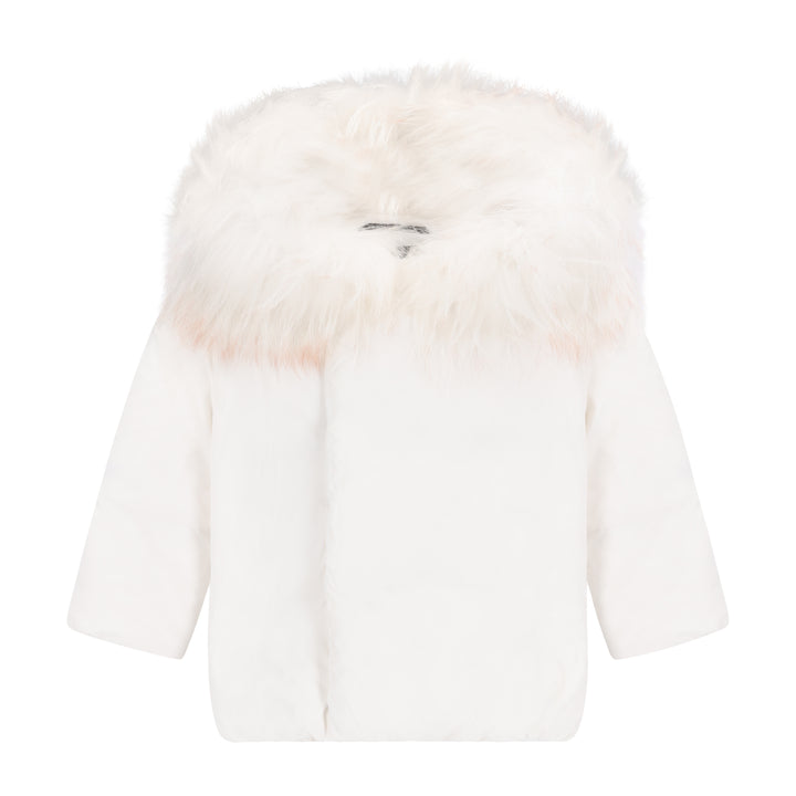615A Allegory-Winter White Diagonal Closure Baby Coat