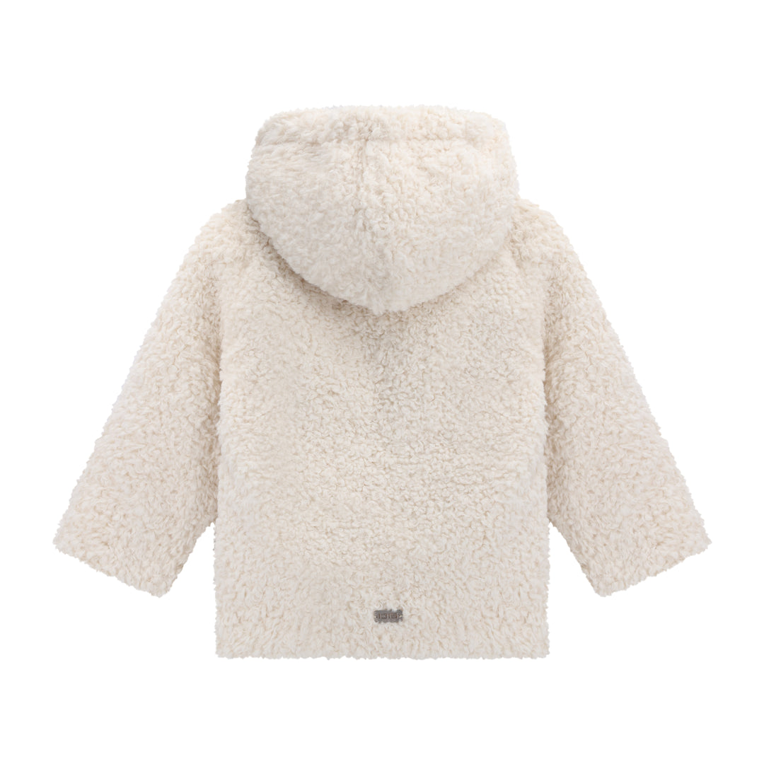 615B Allegory-Winter White Shearling Diagonal Closure Baby Coat
