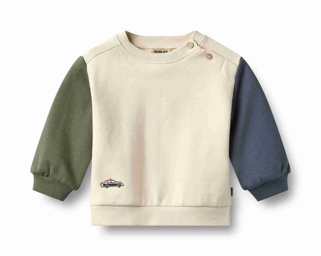 6330-672 SWEATSHIRT L/S ELLIOT EMBROIDERY - OFFWHITE