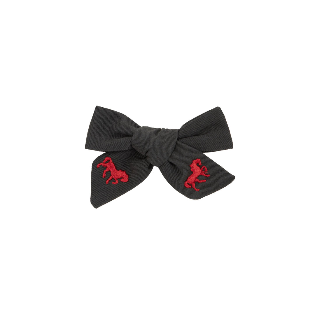 Petite Épopée embroidered bows (2 Pk)-Gray