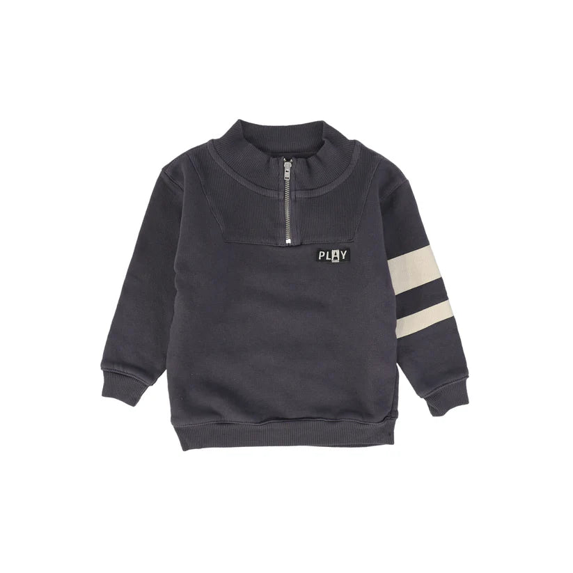 HOLIDAY PLAY HALF ZIP-NAVY