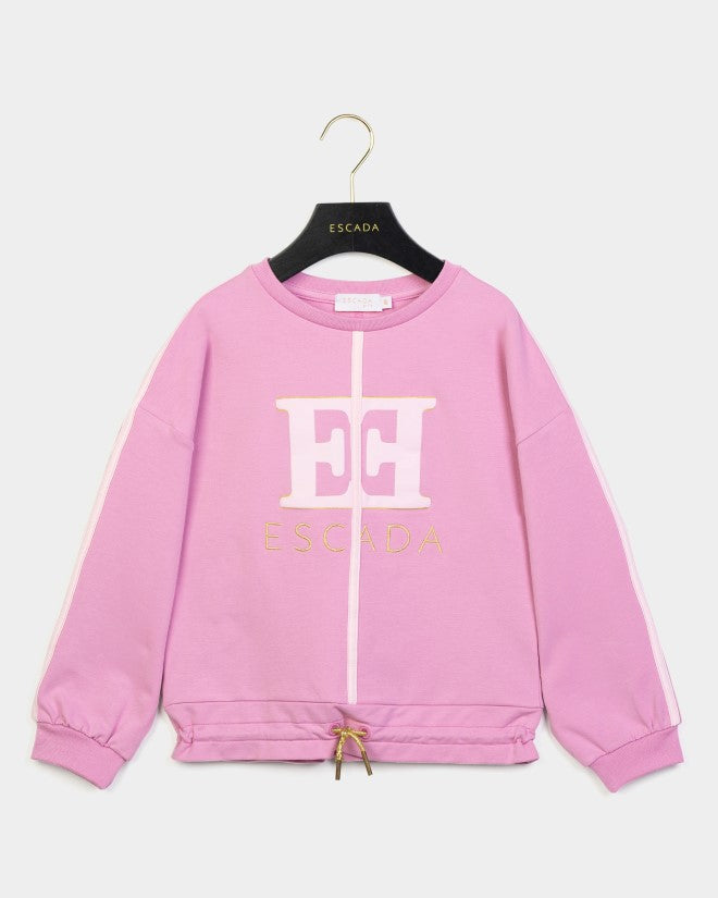 71353813-SWEATSHIRT, SWEAT LYCRA, EMBROIDERY/PRINT-PASTEL LAVENDE