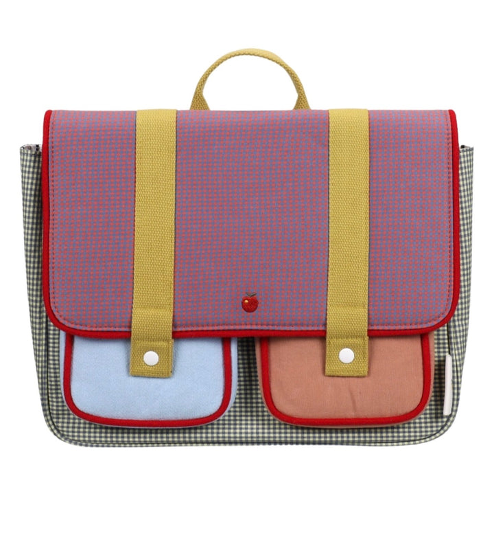 1802371 Schoolbag - Gingham Midnight/Moon