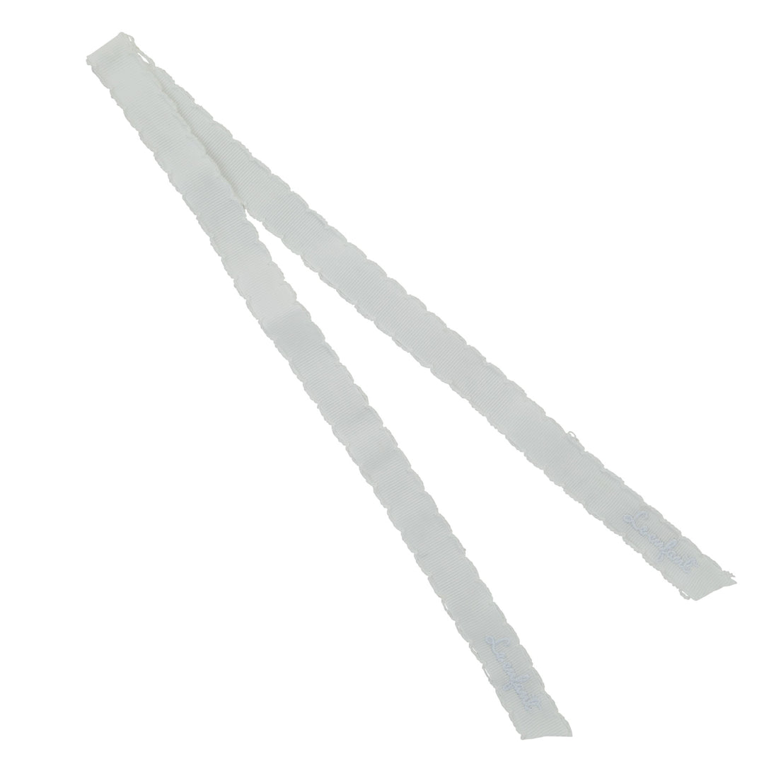 25S-SCALLOP EDGE RIBBON-White