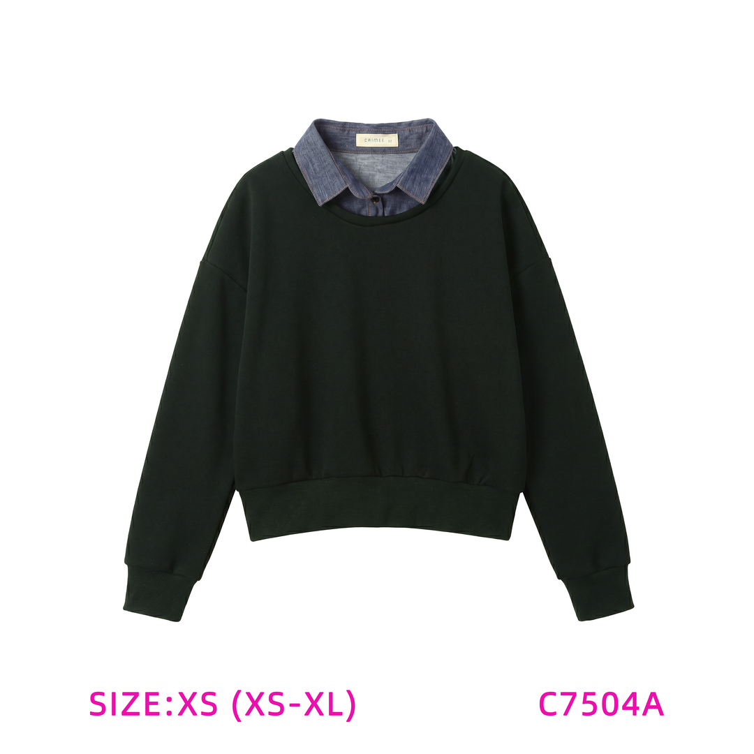 C7504A-SHIRT COLLAR SWEAT