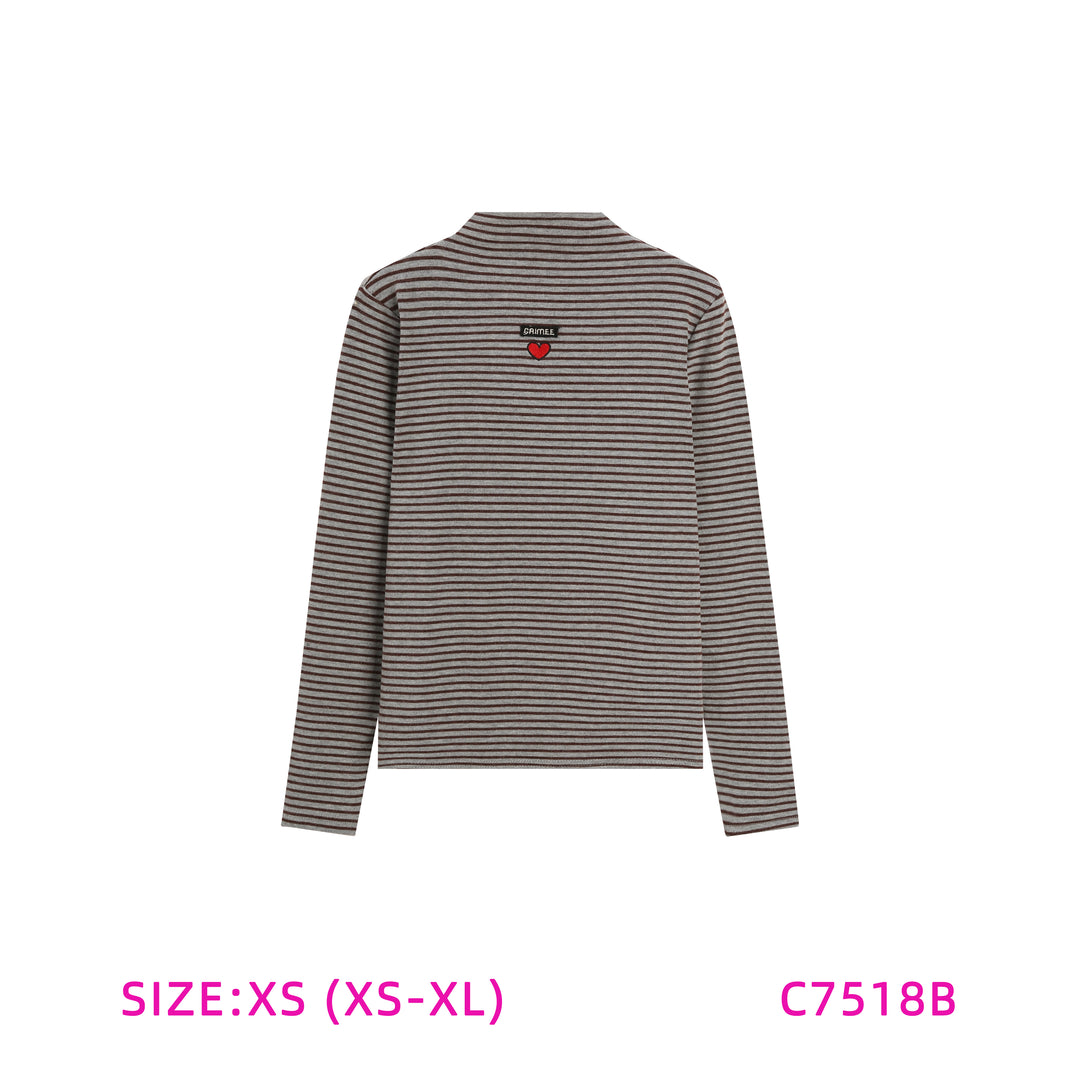 C7518B-STRIPED TURLENECK