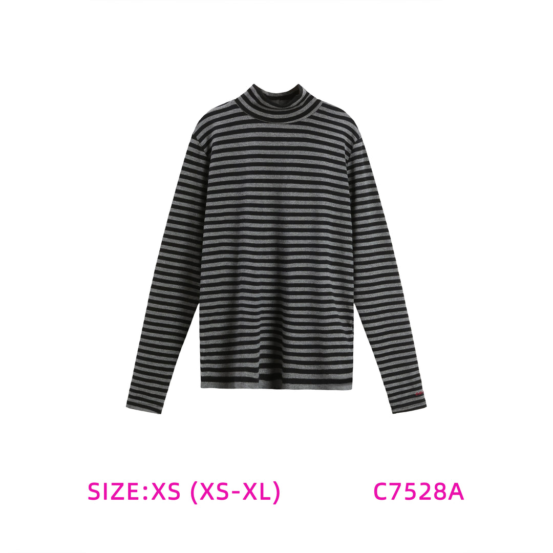 C7528A-STRIPED TURTLENECK