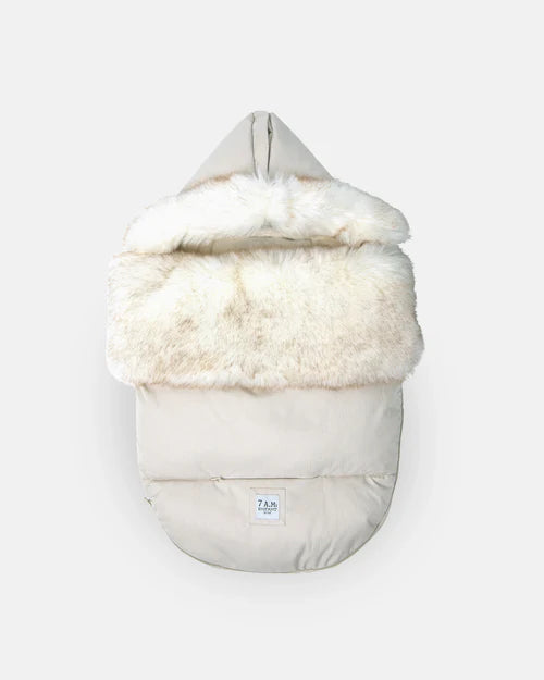 TundraPOD-White Fur/Beige Heather