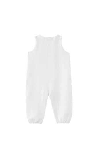 SLEEVELESS PRINCESS CARRIAGE ROMPER-WHITE