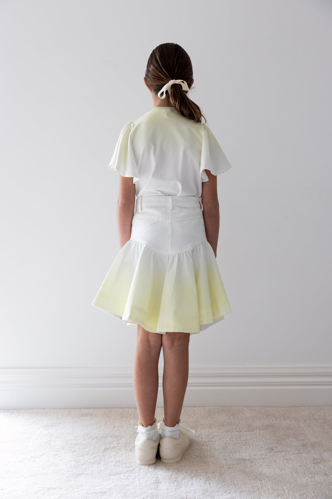 8244T-FLUTTER SLEEVE JERSEY TEE-YELLOW TYE DYE