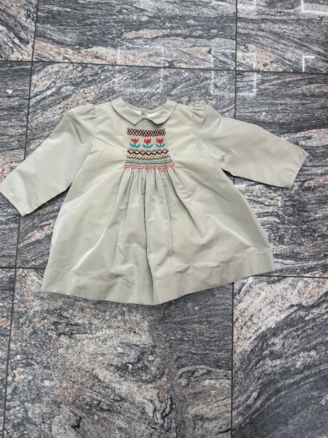 MARS BABY DRESS-TAFFETA GREY