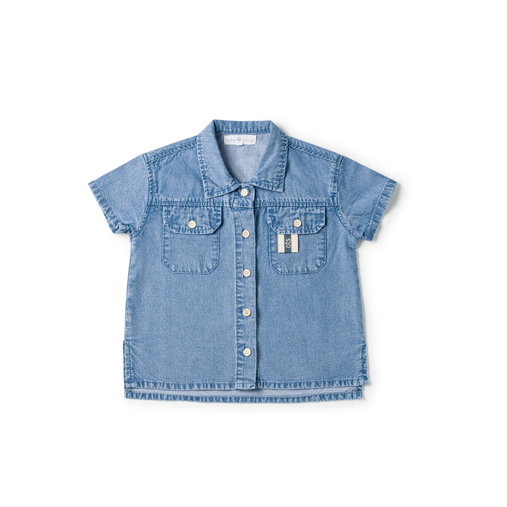SS911 - Button D Shirt Stonewash Denim