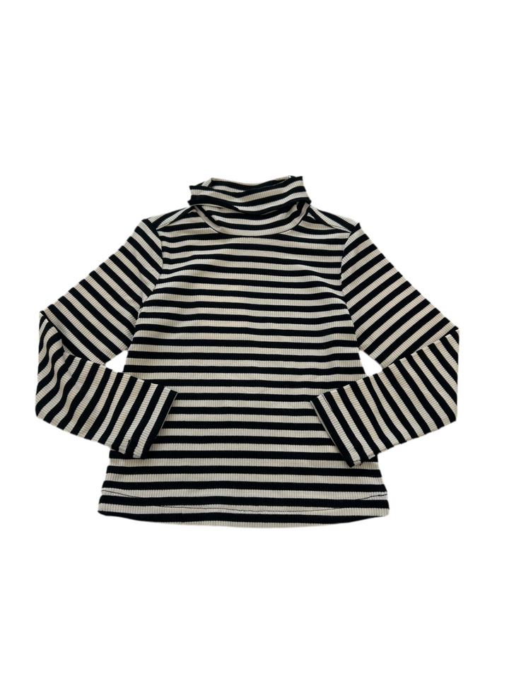 STRIPED TURTLENECK-BLACK STRIPED
