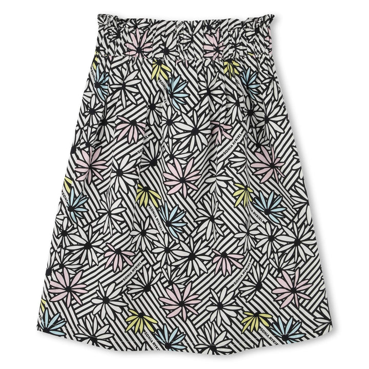 A00284-FLORAL PRINT MID SKIRT-PRINTED