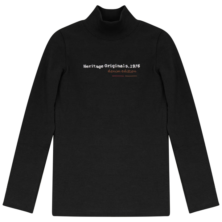 A2704BK GIRL HERITAGE MOCKNECK-Black