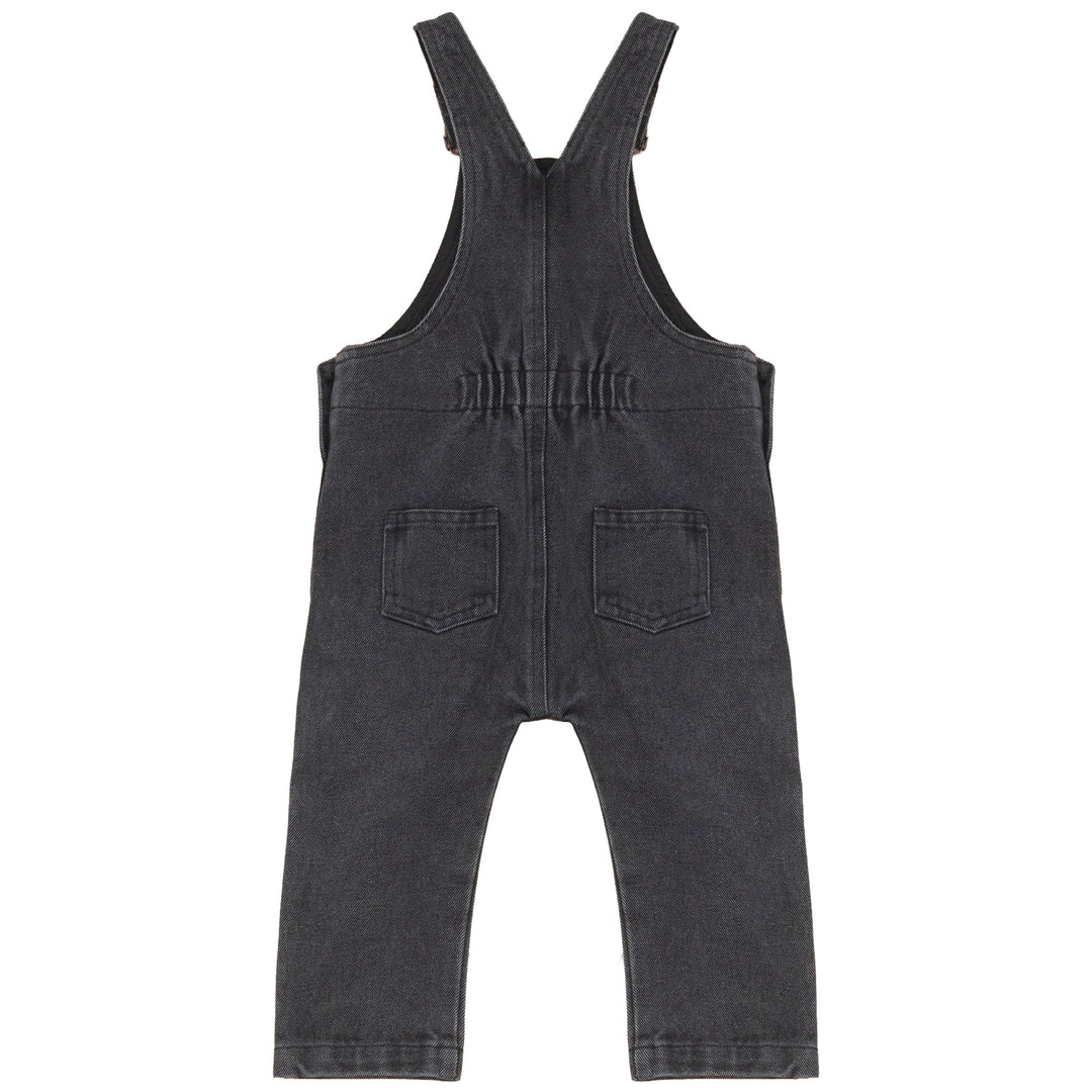 A2705BK BABY BOY DENIM OVERALL-Black