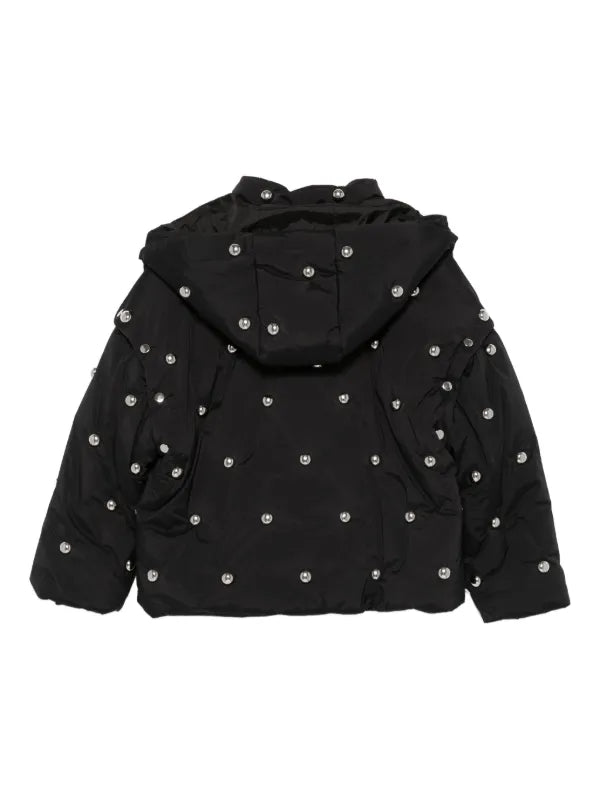STUTTED NYLON PUFFER JACKET GIRL-NERO/BLACK