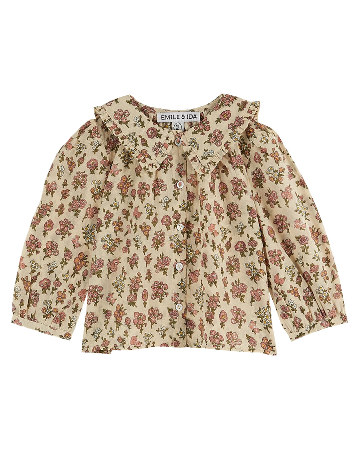 AA048A-FLORAL PRINT BLOUSE-CHAMPETRE ROSE