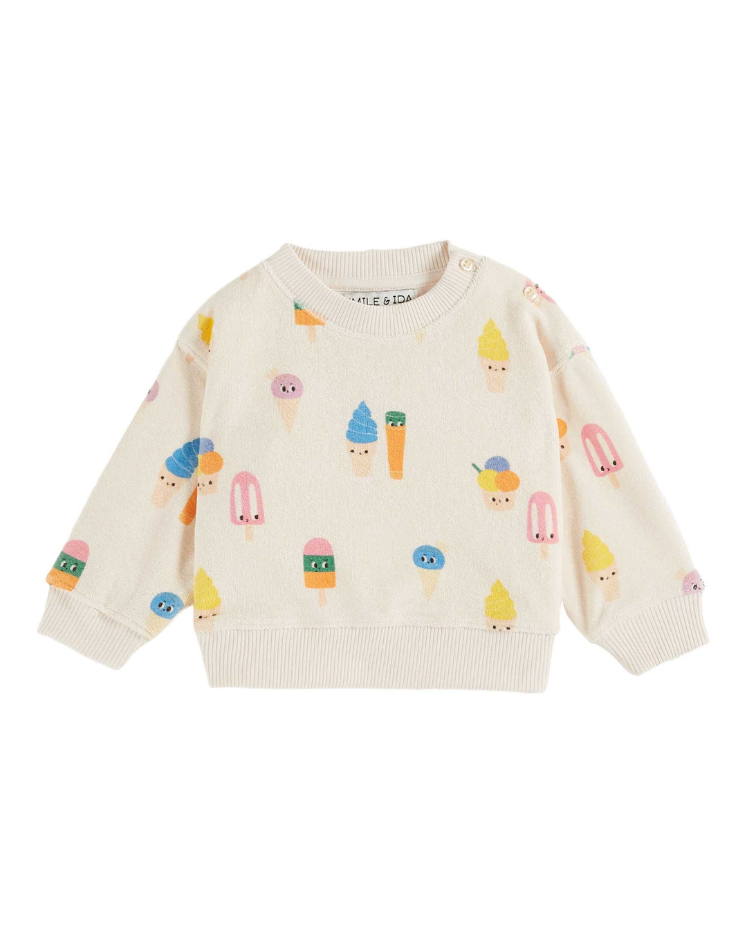 AB101B-PRINTED TERRY SWEATSHIRT-ICECREAM