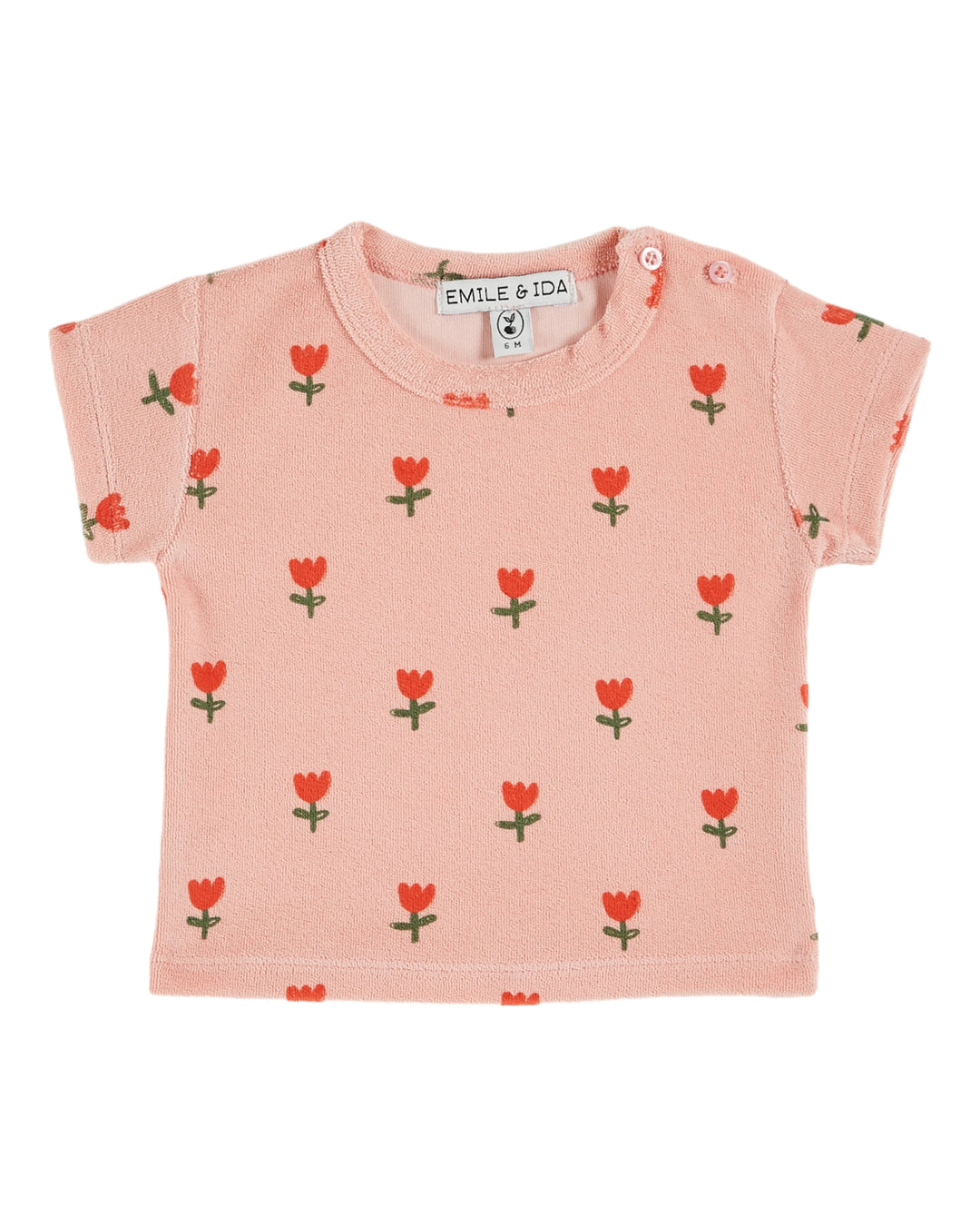 AB110-TERRY TEE SHIRT-GRANDE TULIPE BLOS