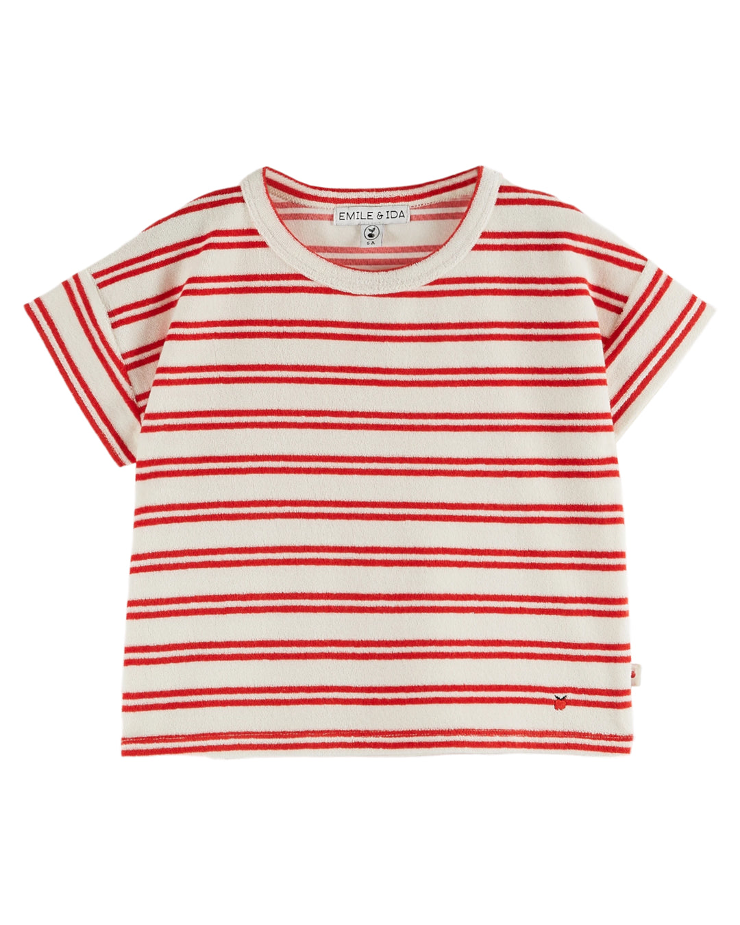 AB118-STRIPED TERRY TEE SHIRT-RAYURE CANNA